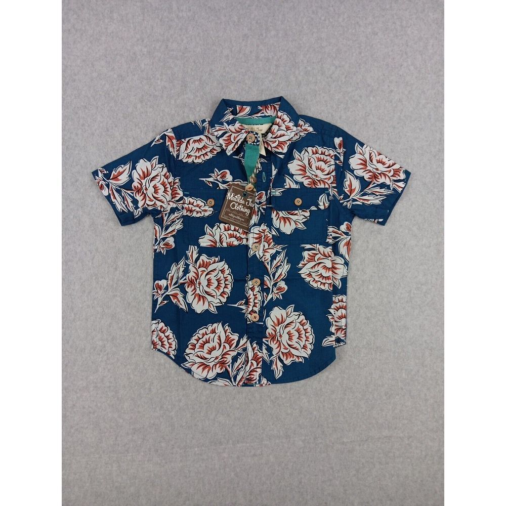NWT Matilda Jane Button Up Front Paradise Calls Boy Size 2 New Beach Travel Play